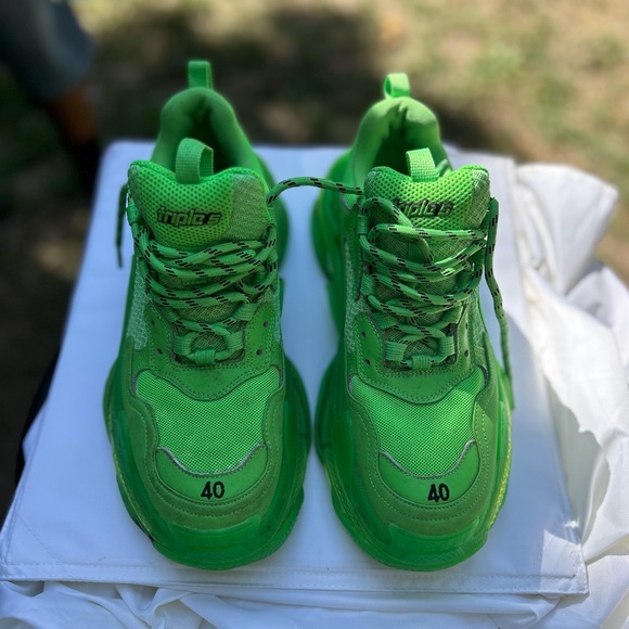 Balenciaga Green Athletic Shoes - Picture 1 of 6